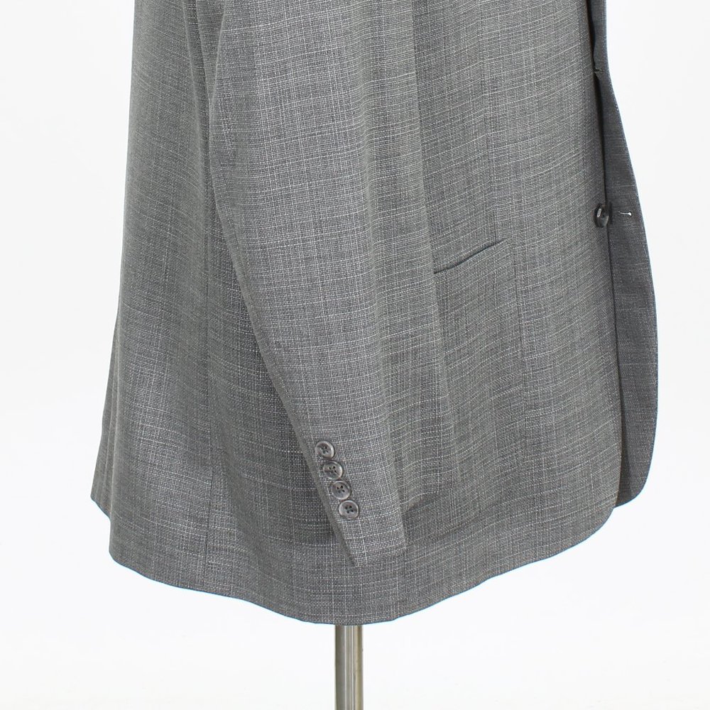 Jack Victor 46r Gray Solid 3-Button Sport Coat Bl… - image 6